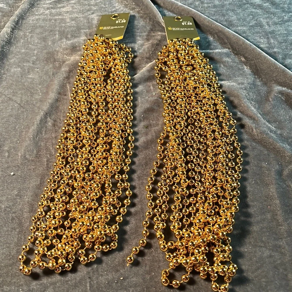 Set/2 Gold Bead Garlands